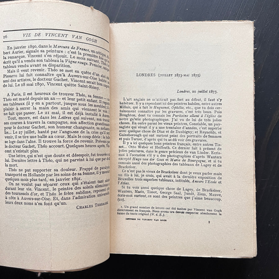 1937 - Lettres De Vincent Van Gogh To His Brother Theo