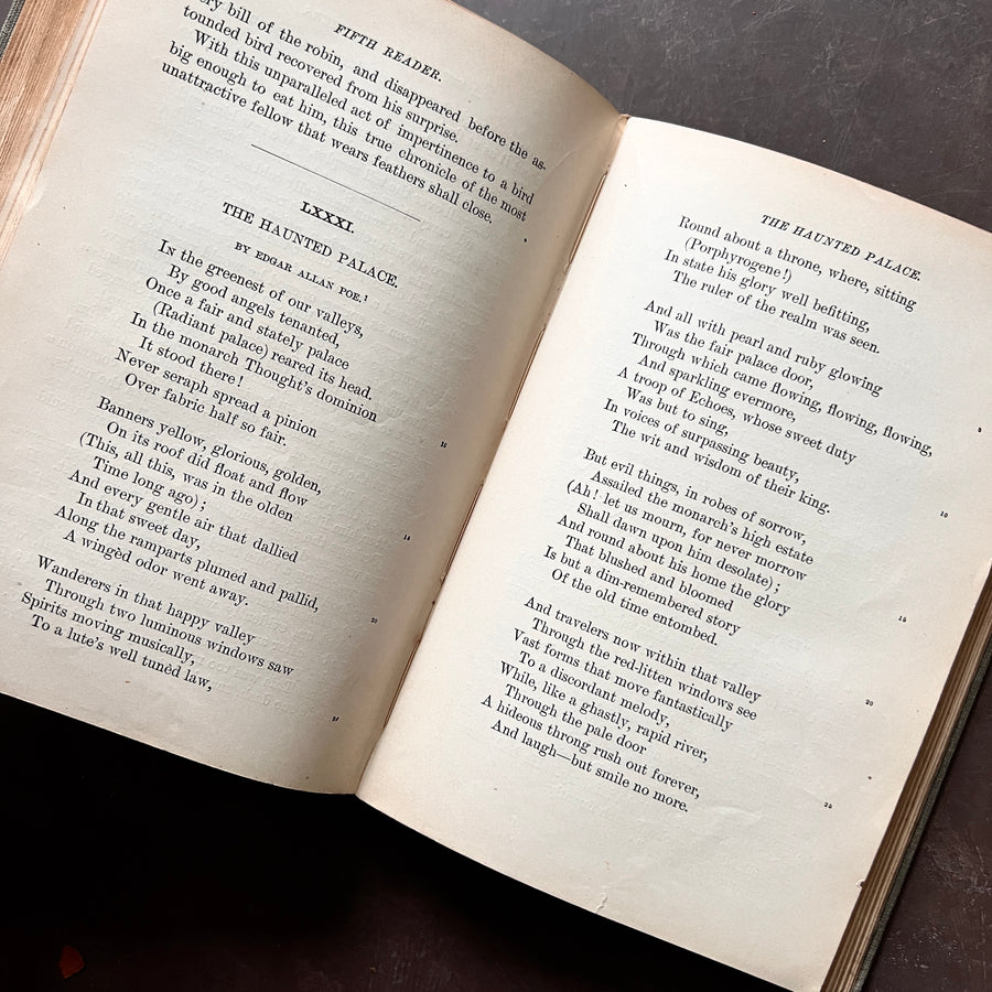 1889 - Harper’s Fifth Reader; America’s Authors (Including Edgar Allan Poe)