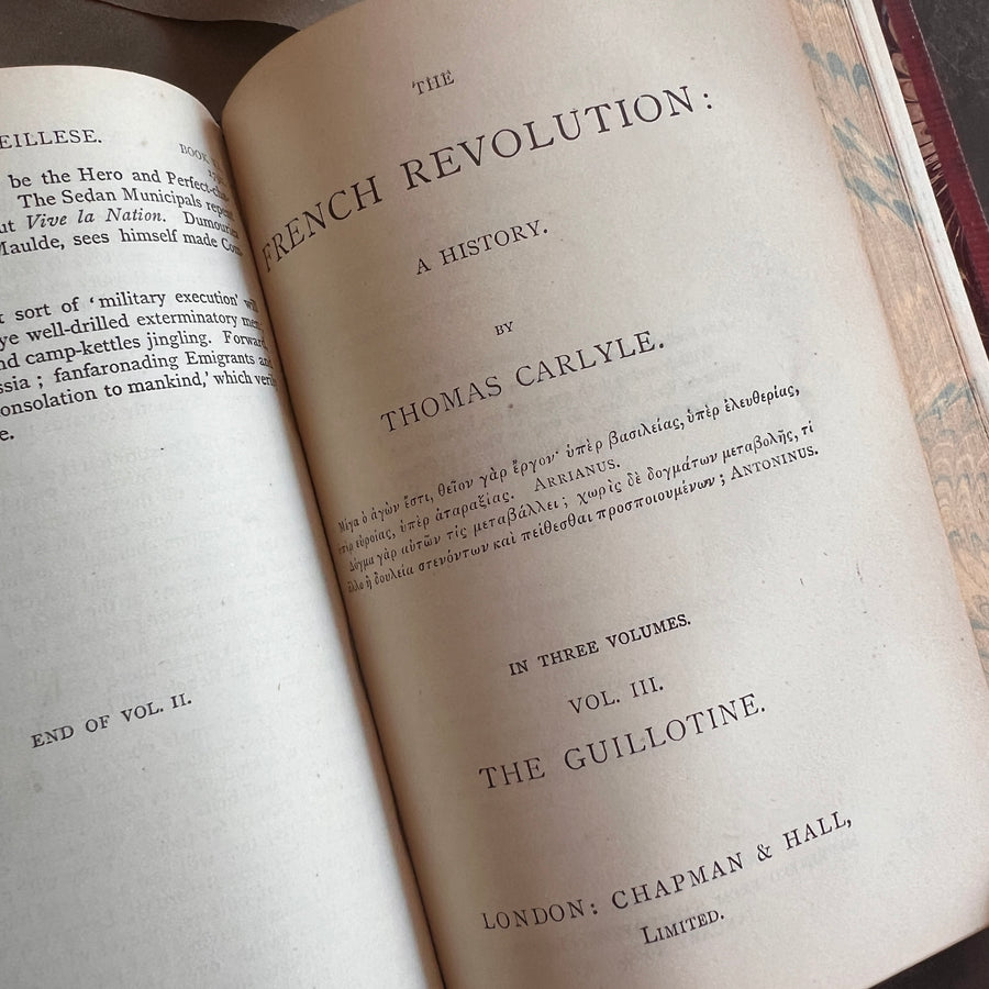 The French Revolution: A History by Thomas Carlyle | Three Volumes in One| 1889