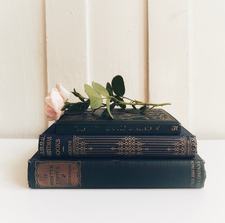 Antique Holiday Book Decor Bundle