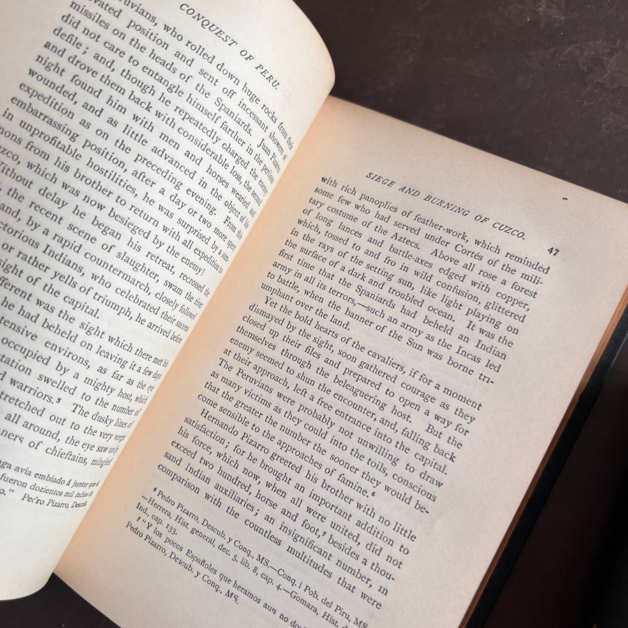 History of the Conquest of Peru by William H. Prescott | 2-Volume Set, Universal Edition (1874)