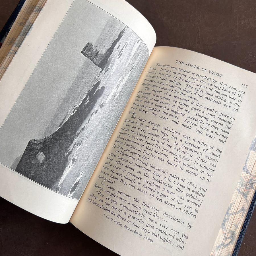 1912 The Scenery of England by Lord Avebury – Fine Prize Binding in Blue Morocco | Geology, Rivers, Volcanoes, and Landscapes of England