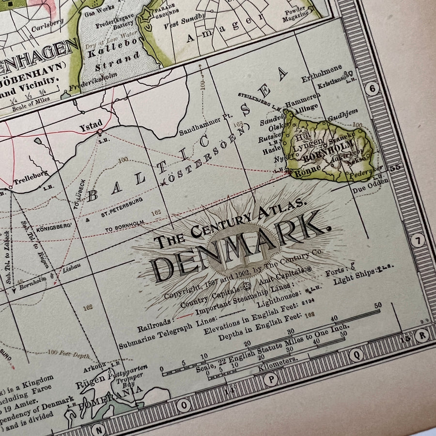 1902 - Map of Denmark