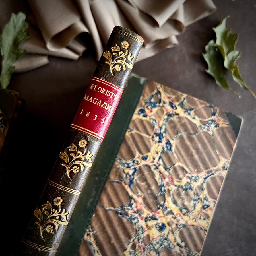 The Floricultural Cabinet and Florist’s Magazine | Fine Binding — Volume for 1835 | Hand-Colored Botanical Plates