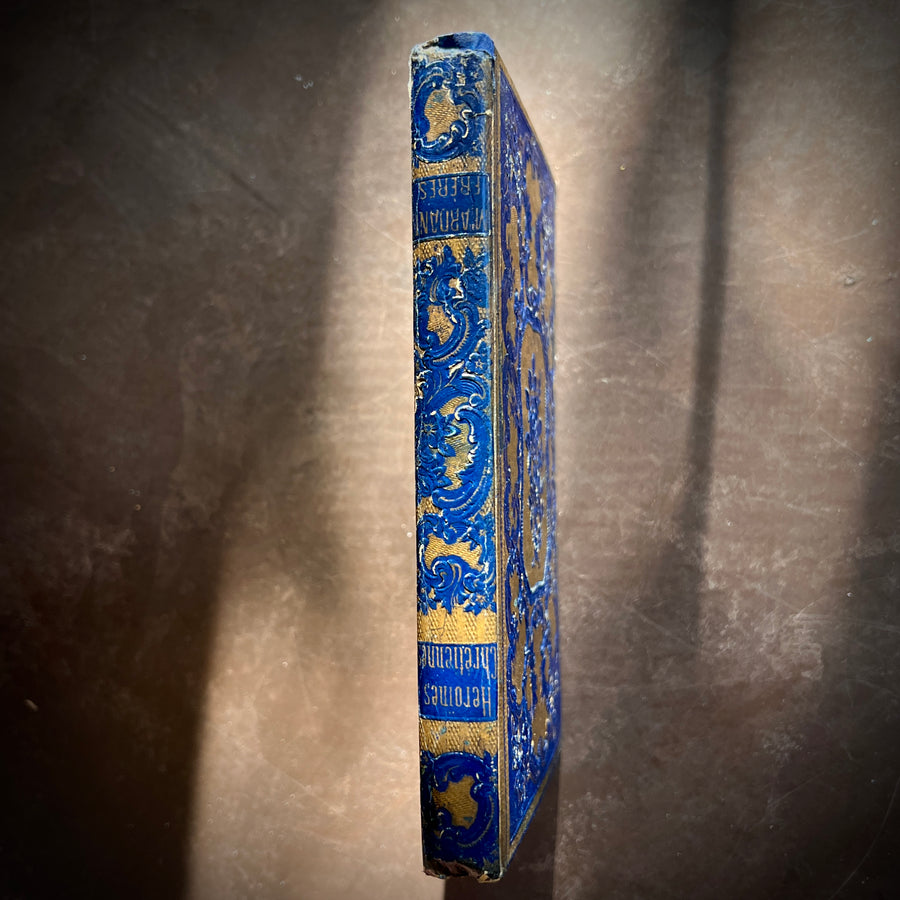 Les Heroïnes Chrétiennes ou Vies Édifiantes |1852 |  Cartonnage Romantique in Gilt and Blue, Matching Boa