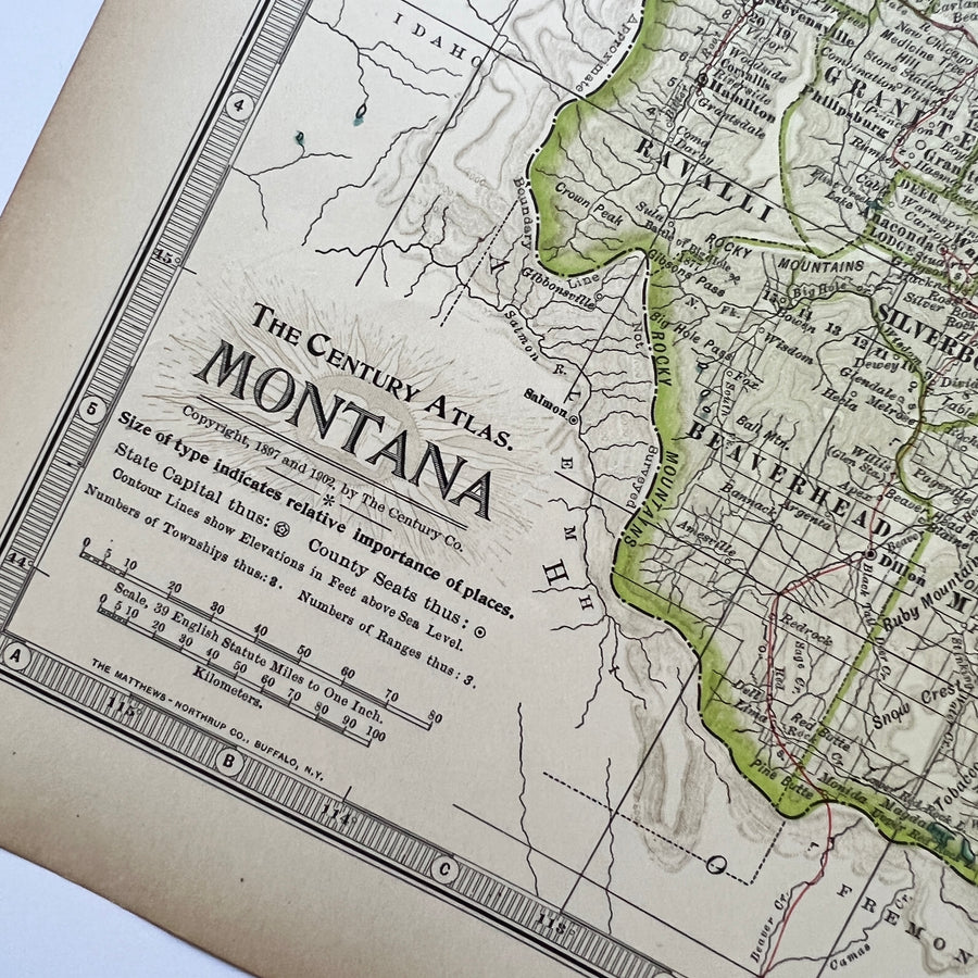 1902 - Map of Montana