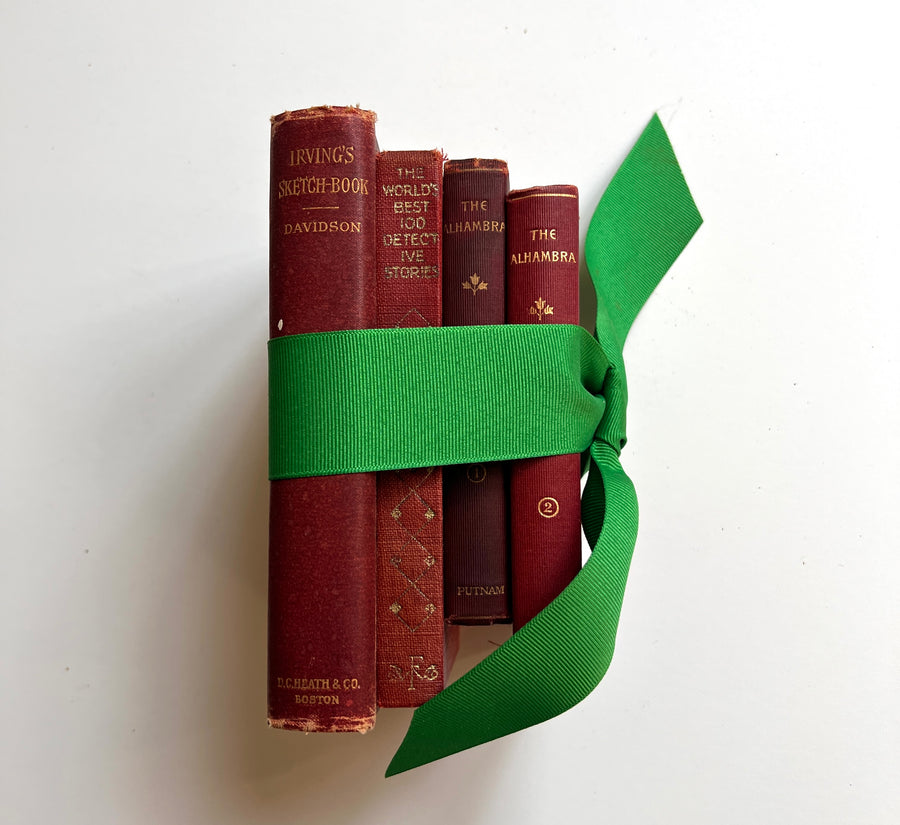 Vintage Holiday Red Book Bundle/Decor