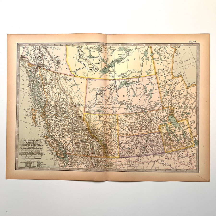 1902 - Map of Manitoba and British Columbia