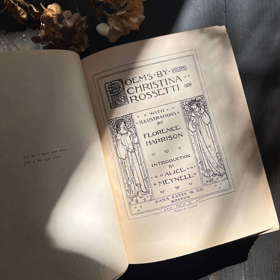Poems by Christina Rossetti — Illustrated by Florence Harrison (1910), First American Edition)