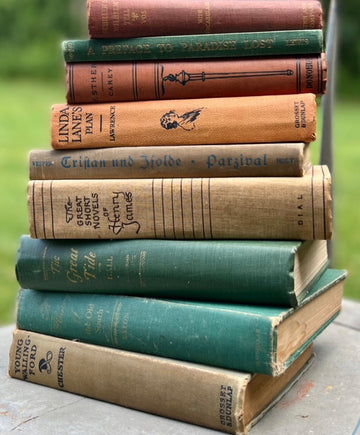 Stack Of 6 Colorful Decorative Books - For Shelf Styling, Home Decor, & Props