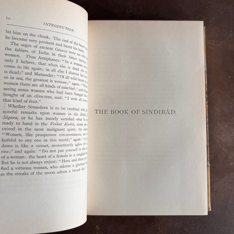 1884 - The Book of Sindibad, or, The Story of the King, His Son, The Damsel, and the Seven Vazir, Private Press, Limited Edition