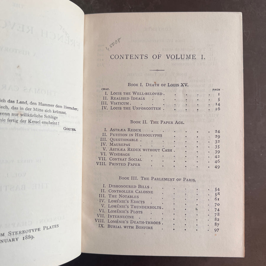 The French Revolution: A History by Thomas Carlyle | Three Volumes in One| 1889