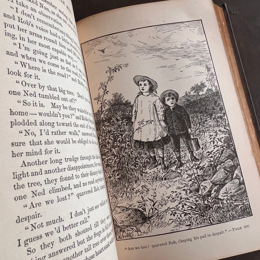 Little Men (1882) by Louisa May Alcott — Illustrated Roberts Brothers Edition — Decorative Victorian Binding