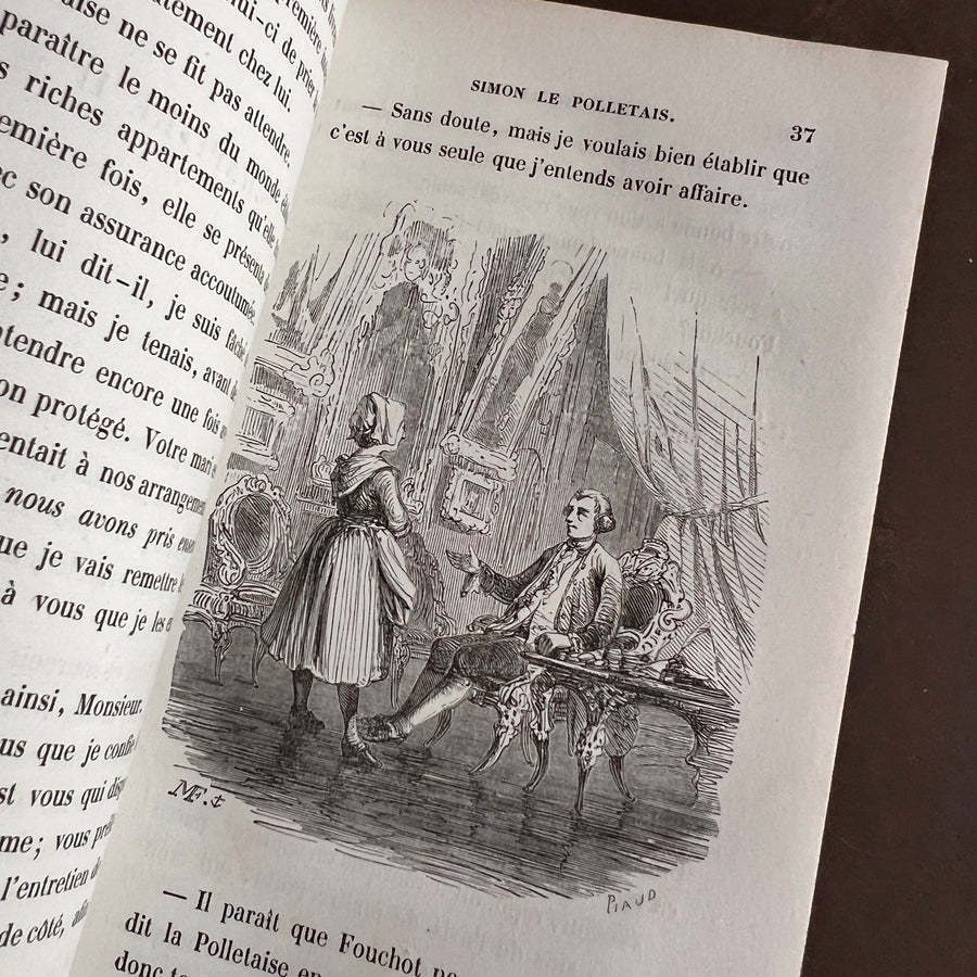 Simon le Polletais by H. de Chavannes de la Giraudière | Cartonnage Romantique with Gilt Wreath & Ship Motif –| 1856