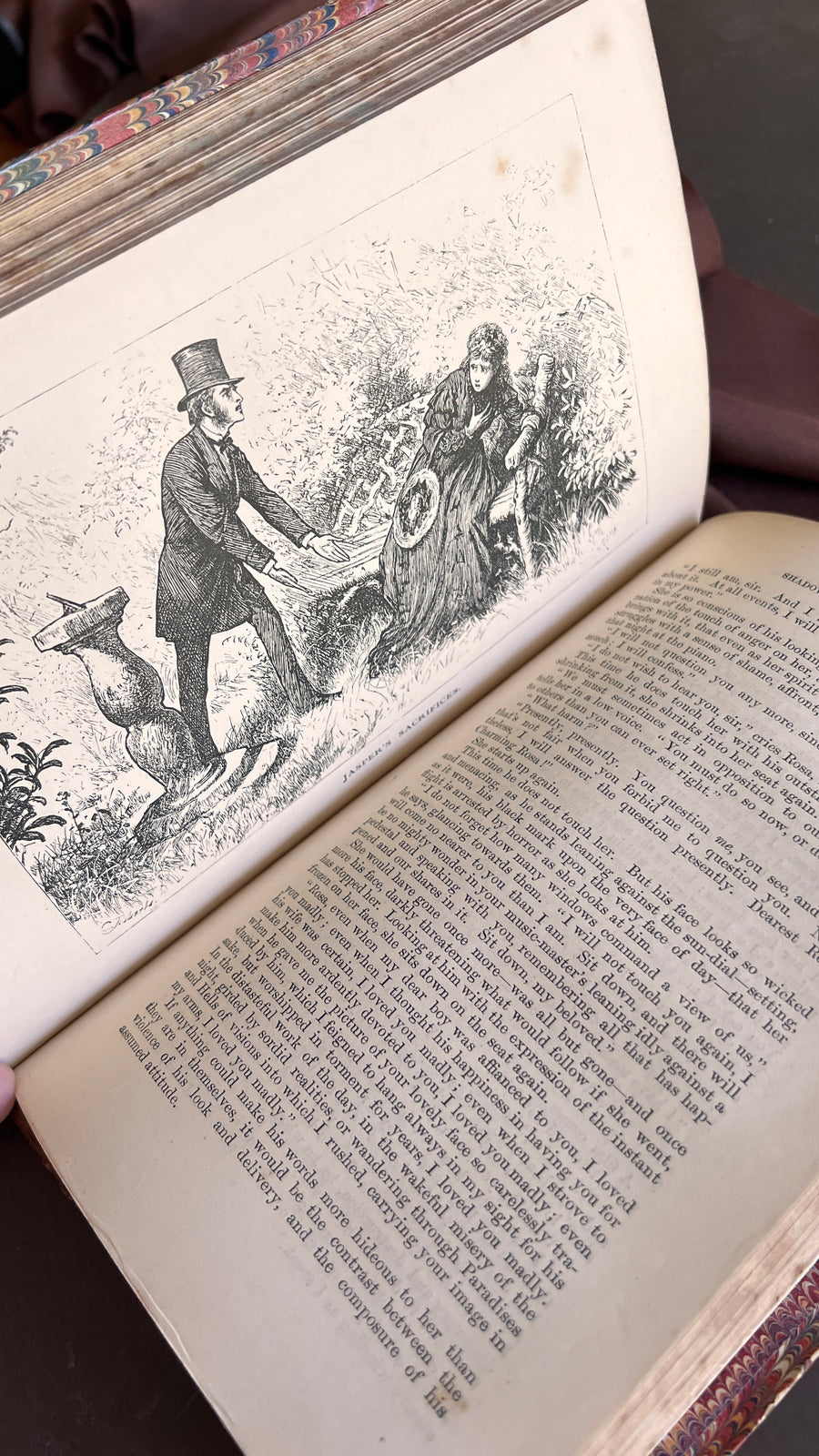 Mystery of Edwin Drood | Charles Dickens| First Edition in Book Form, Chapman & Hall, 1870 — Rebound in Half Leather by J. Woodland Bindery | First Printing Illustrations by S. L. Fildes