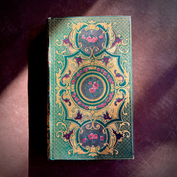 Histoire des Templiers by J.-J.-E. Roy | 1848 | Cartonnage Romantique in Gilt, Green, and Floral Design
