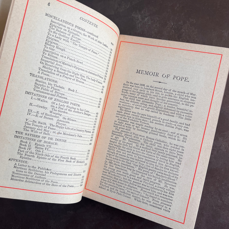 c.1880s - The Poetical Works of Alexander Pope