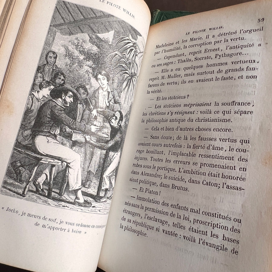 Le Pilote Willis by Adrien Paul | 1865 Complete 2-Volume Set | Illustrated