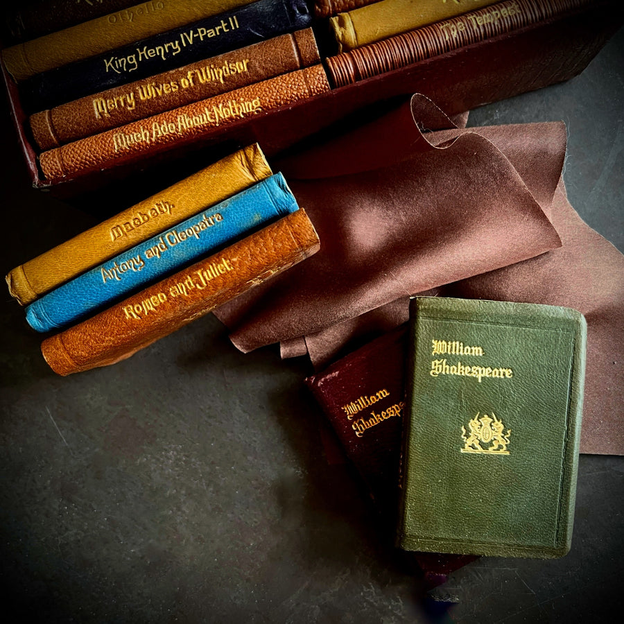 William Shakespeare — Miniature Works (24-Volume Set in Original Box | Leather Bound | c. 1920