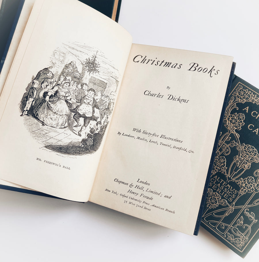 Antique Holiday Book Decor Bundle