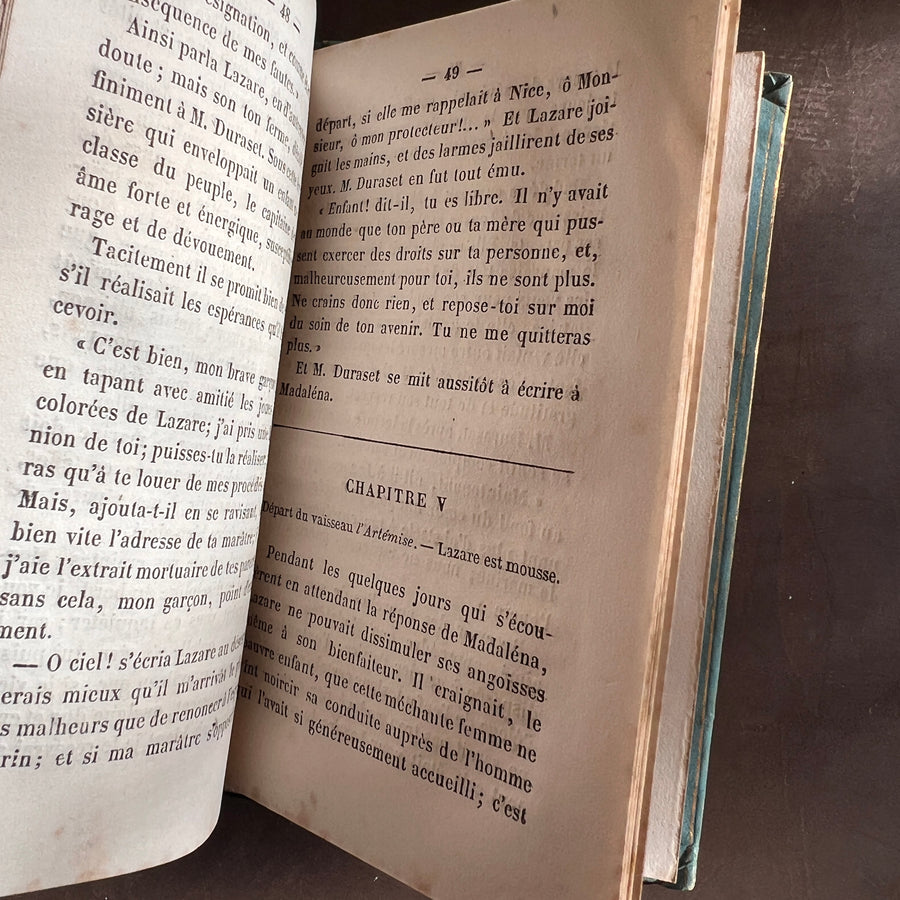 Le Petit Matelot by Césarie Farrenc (1858) – French Cartonnage Romantique Binding by Mame et Cie, Tours