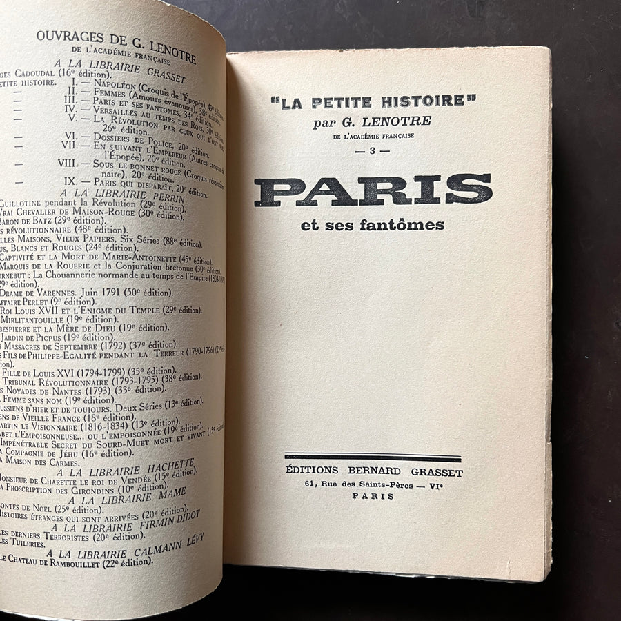 1933 - Paris; et ses fantomes