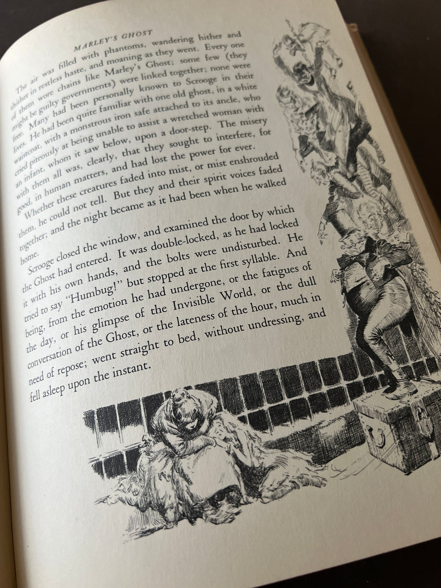 A Christmas Carol by Charles Dickens (1938) – Illustrated by Everett Shinn, Garden City Publishing