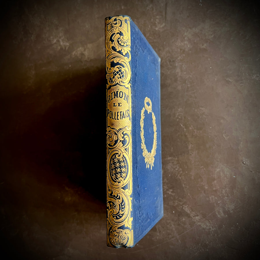 Simon le Polletais by H. de Chavannes de la Giraudière | Cartonnage Romantique with Gilt Wreath & Ship Motif –| 1856