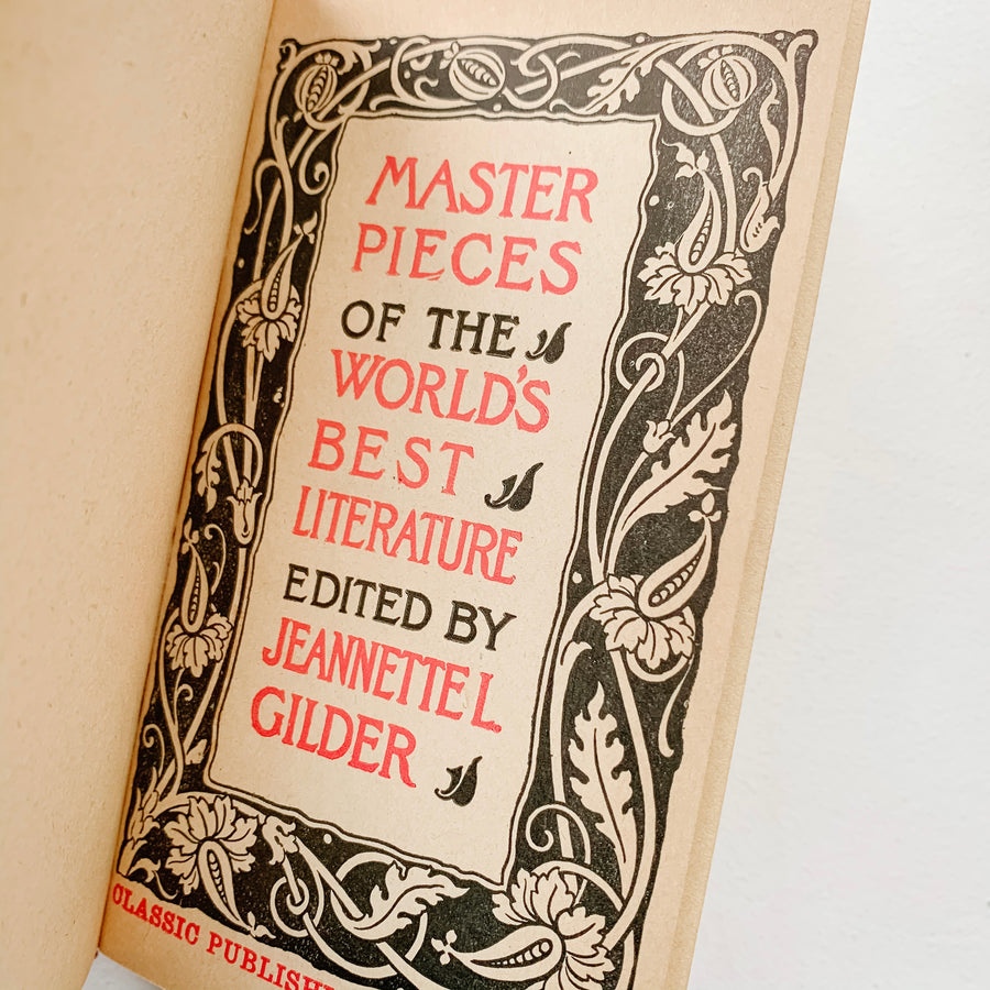 1910 - Masterpieces of the World’s Best Literature