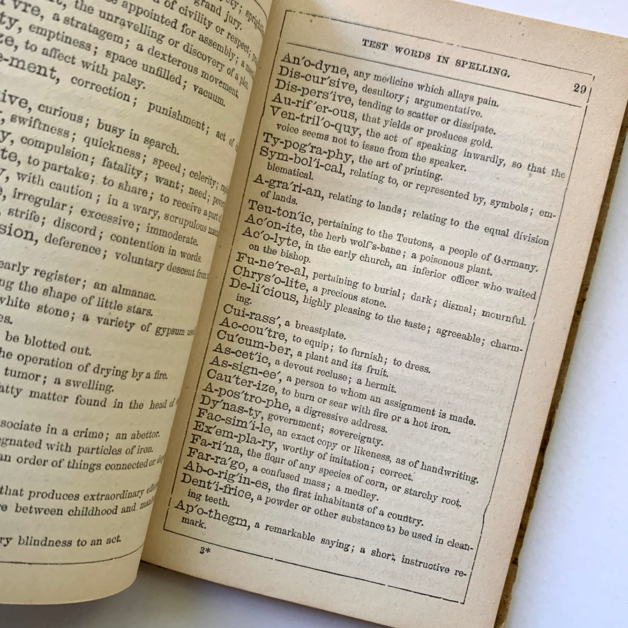 1875 - Henderson’s Test Words in Spelling