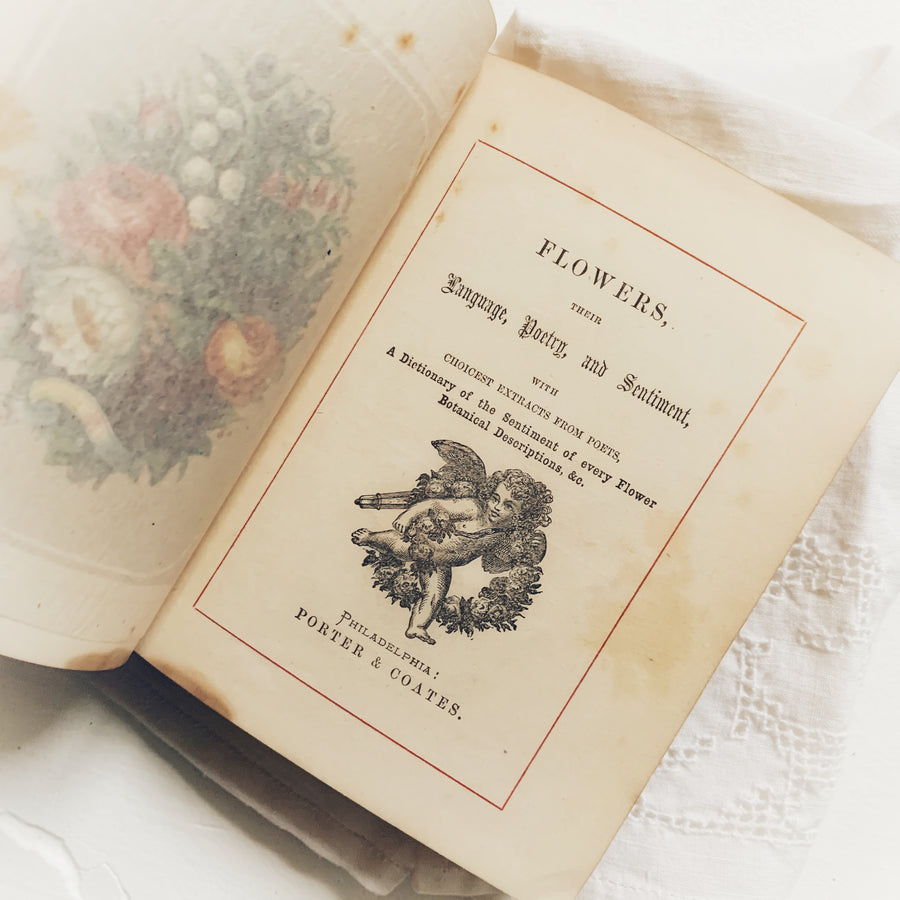 1870 - Flowers, Their Language, Poetry, and Sentiment, First Edition