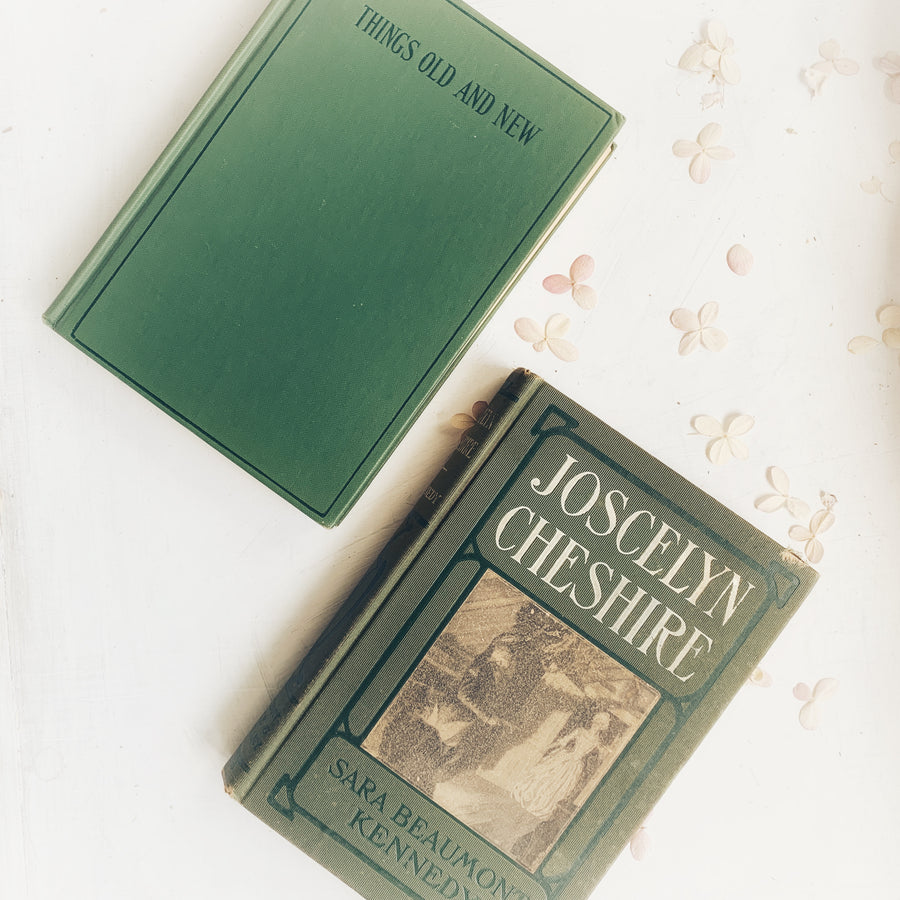 Vintage Green Book Stack