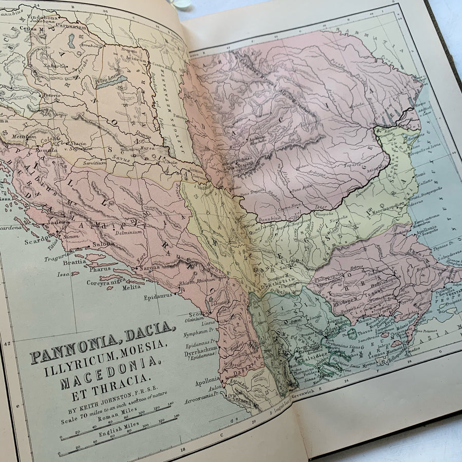 1886 - Ginn & Company’s Classical Atlas, First Edition