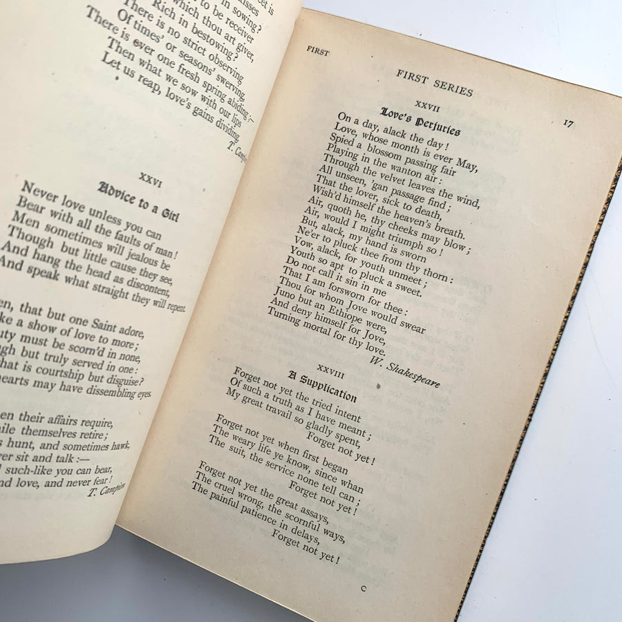 1919 - The Golden Treasury; Selected From he Best Songs and Lyrical Poems in the English Language and Arranged With Notes