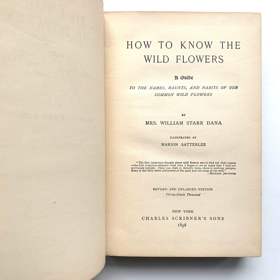 1898 - How To Know The Wild Flowers