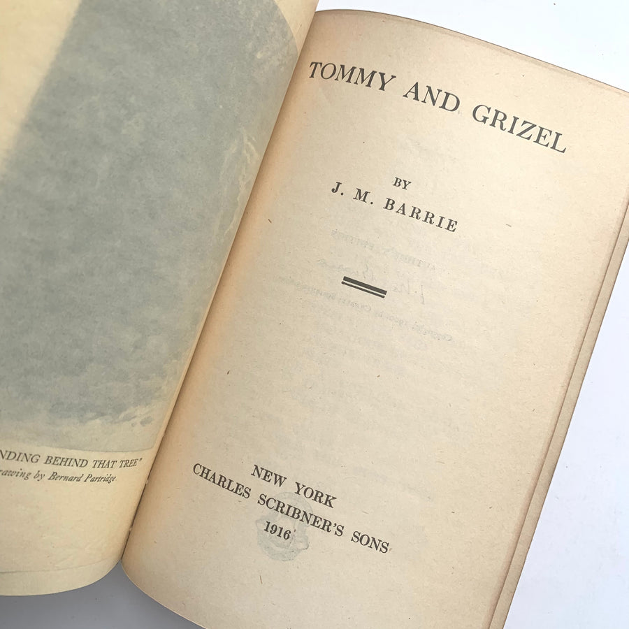 1916 - J. M. Barrie’s- Tommy and Grizel, Author’s Edition