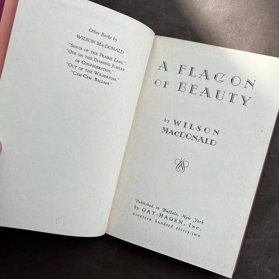 1932 - A Flagon of Beauty, Signed By Author, First Edition