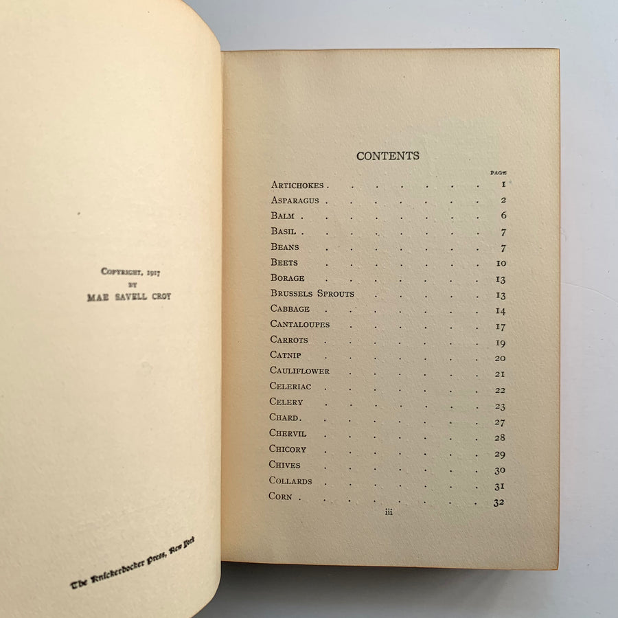 1917 - Putnam’s Vegetable Book