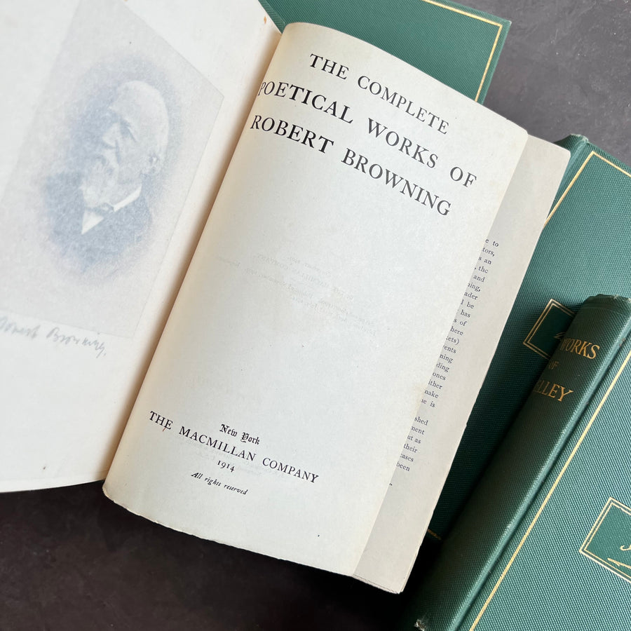 1914 - The Poetical Works of Robert Browning, Percy Bysshe Shelley, William Woodsworth, & Samuel Taylor Coleridge