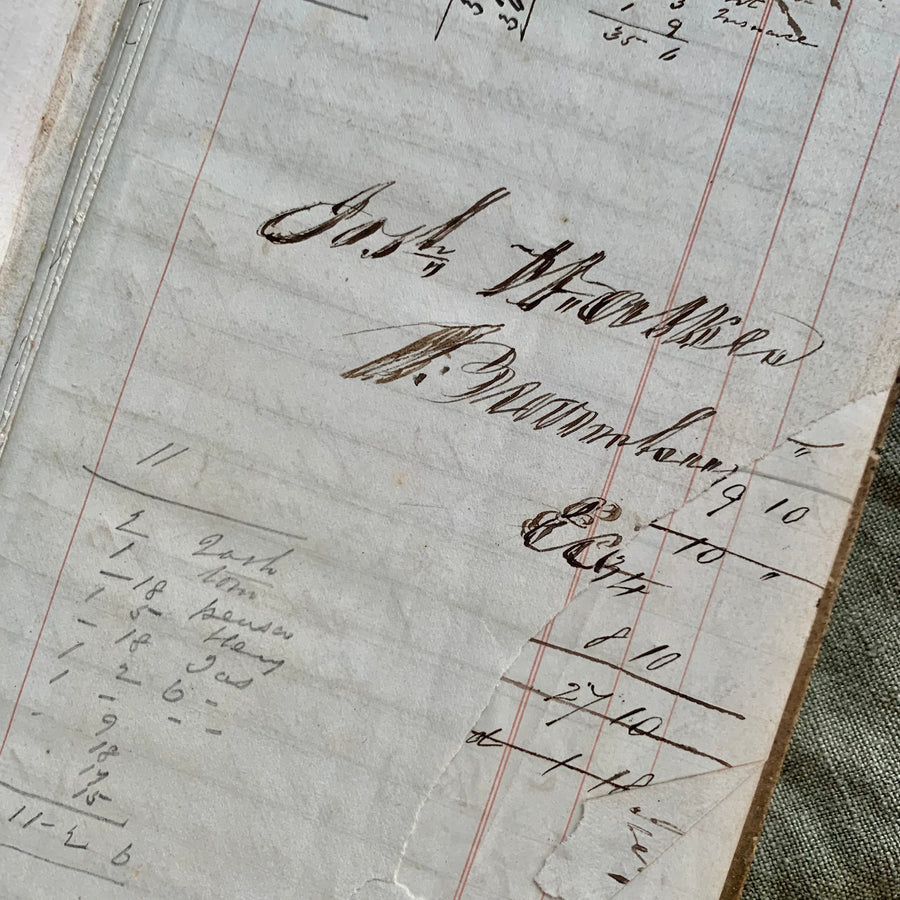 1853-1875 Ledger/ Vellum Cash Book/ Accounts