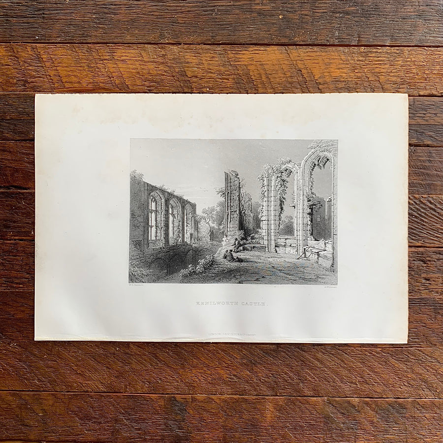 1895 - Kenilworth Castle, Engraving