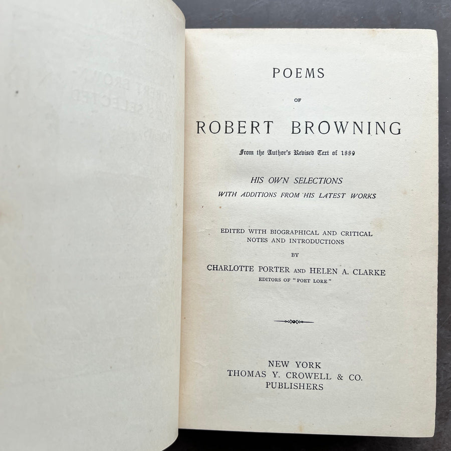 1896 - Poems By Robert Browning