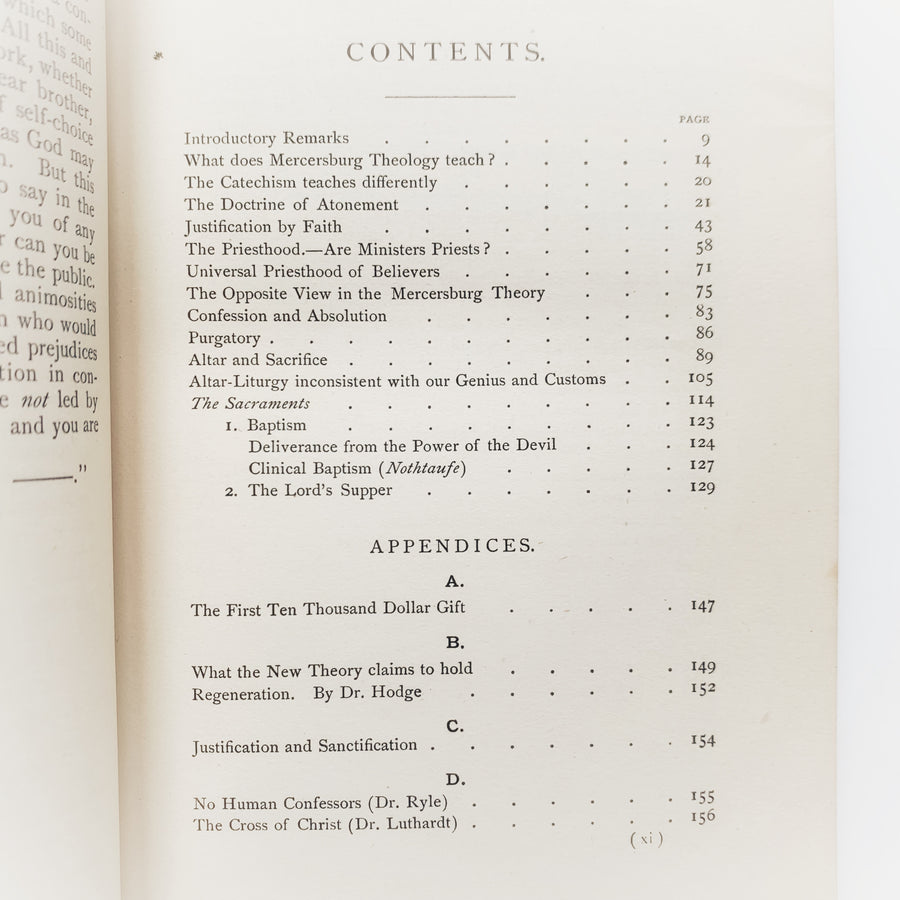 1874 - Mercersberg Theology, First Edition