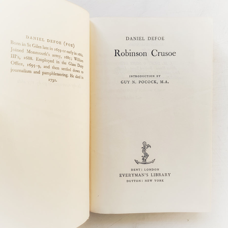 1962 - Everyman’s Library,  Robinson Crusoe