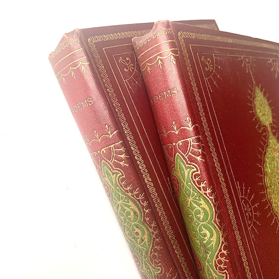 c.1898 - Poems by John Greenleaf Whittier, Two Volumes