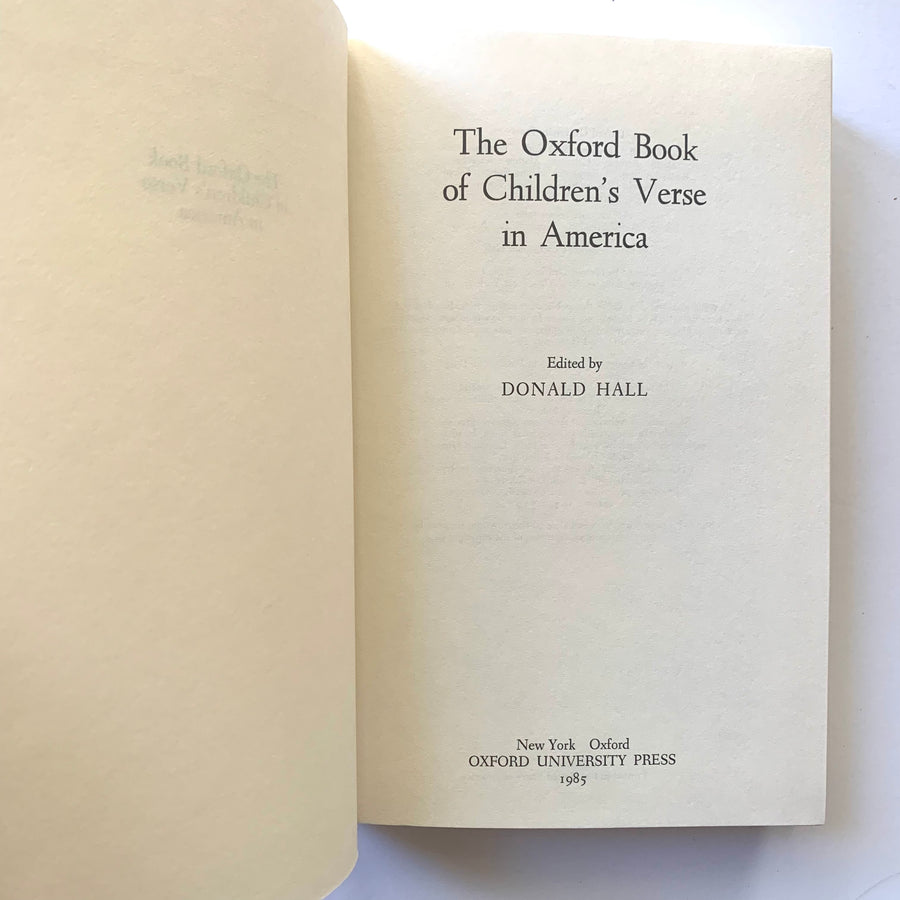 1985 - The Oxford Book of Children’s Verse in America