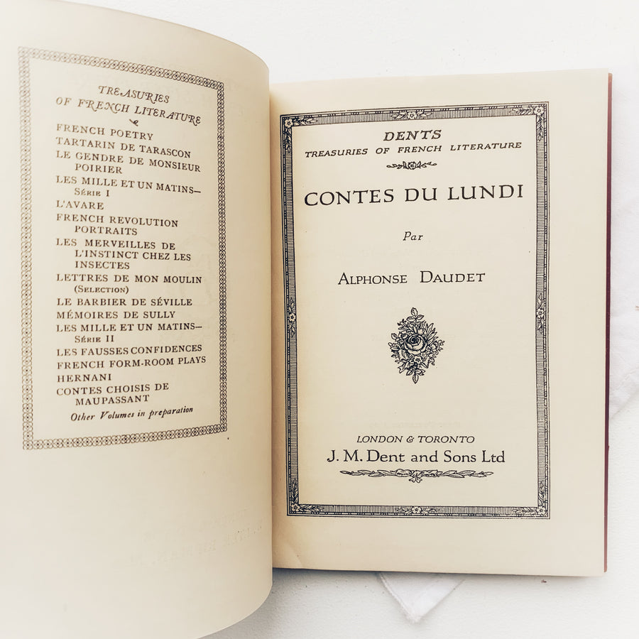 1929 - Contes Du Lundi, Dent’s Treasuries of French Literature (In French)