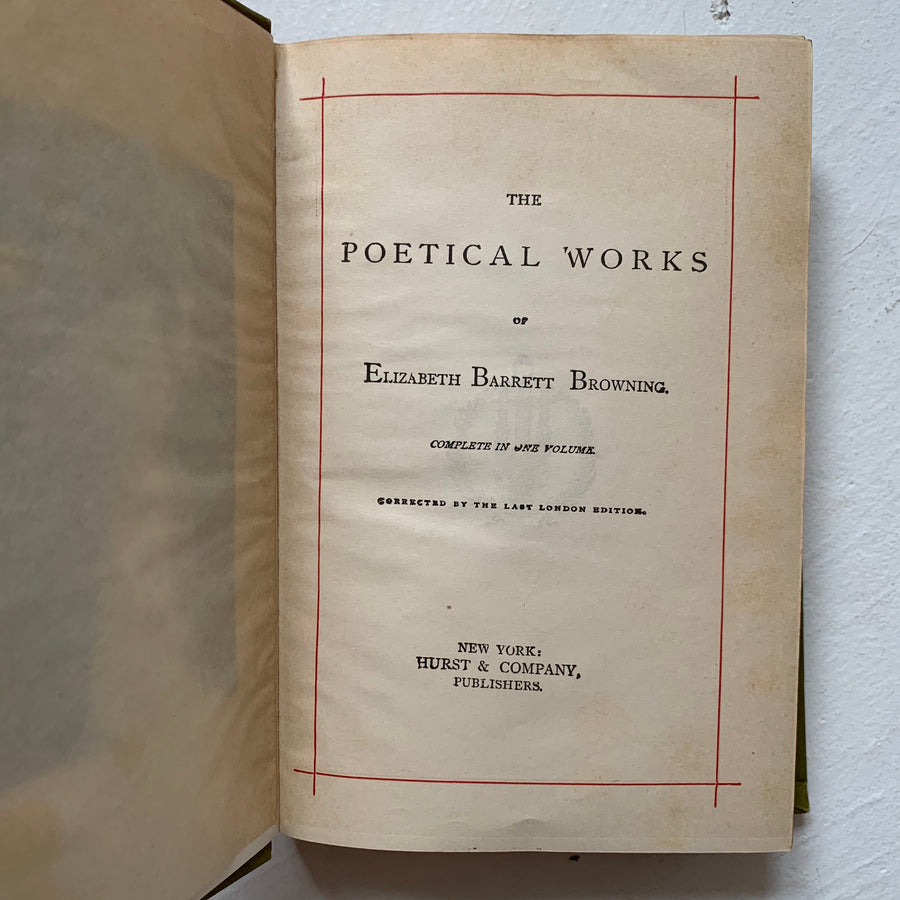 c.1898 - The Poetical Works of Elizabeth Barrett Browning