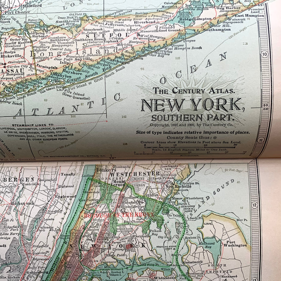 1902 - Map of New York, Southern Part