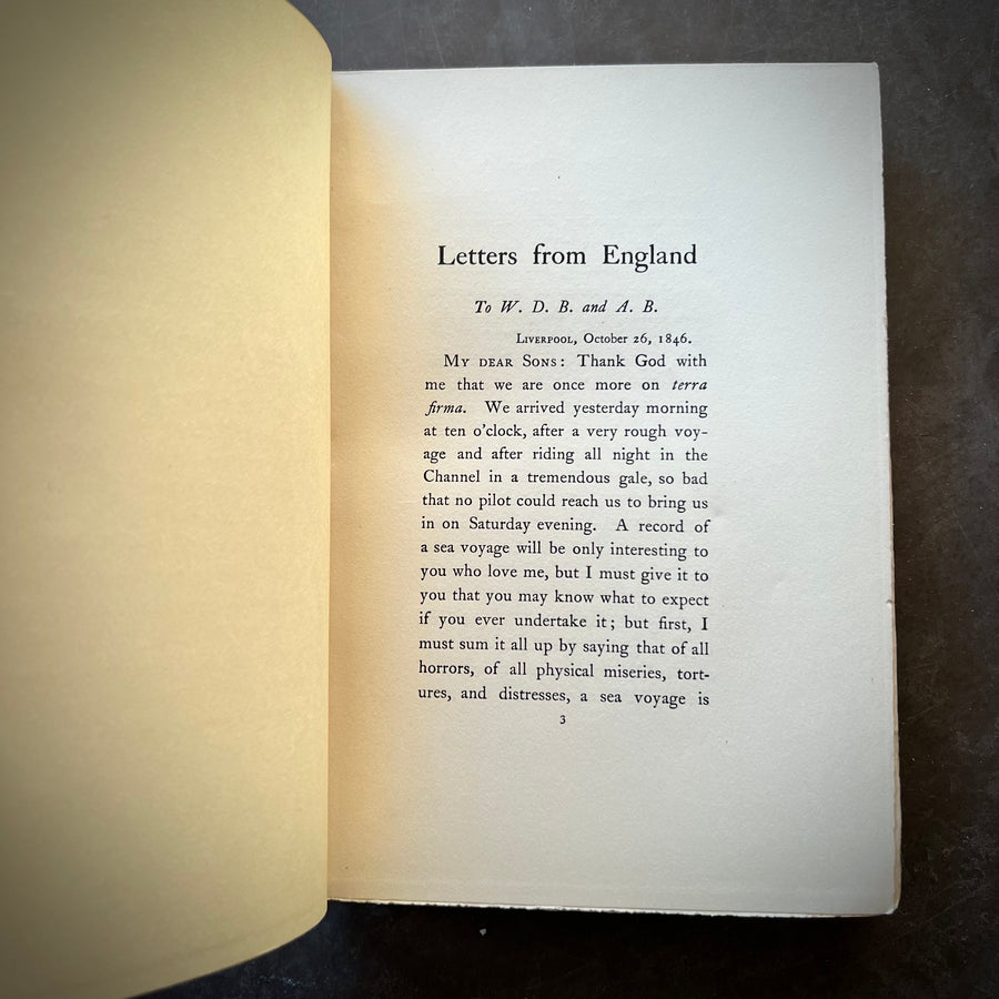 1904 - Letters From England (1846-1849), First Edition